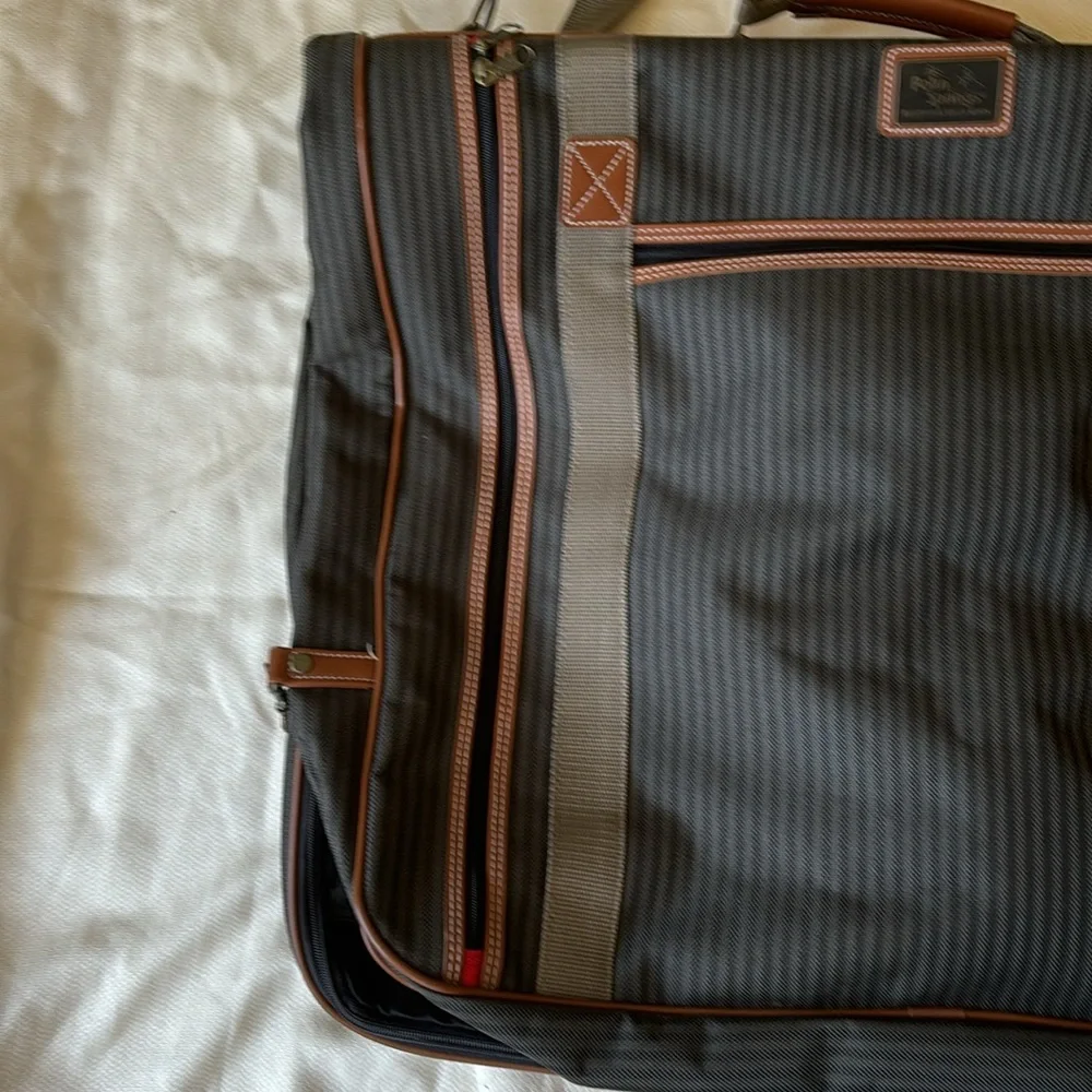 Ricardo Beverly Hills new large suit folded mens leather garment luggage bag
